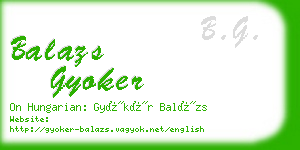 balazs gyoker business card